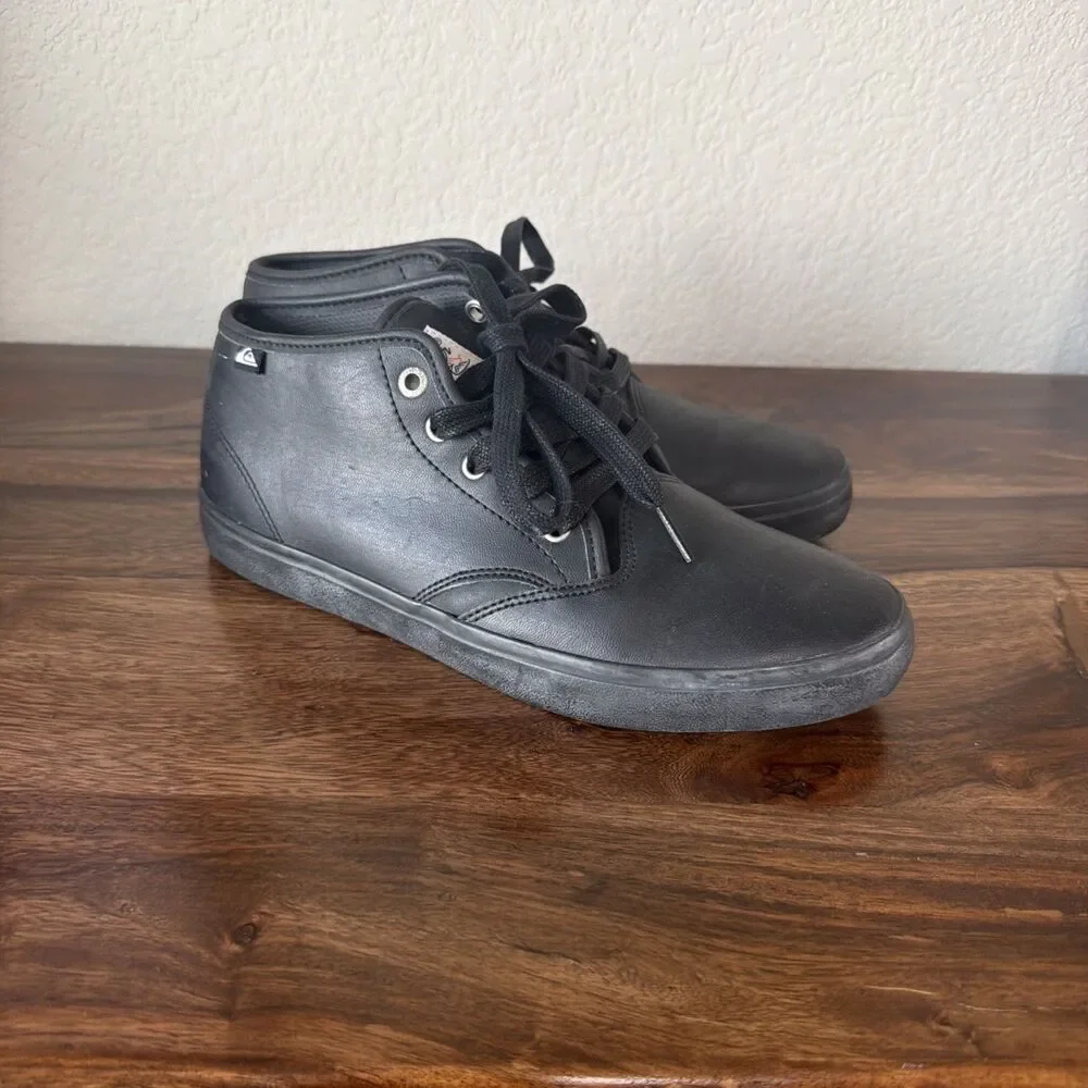 Mens Quicksilver Shore Break Mid Top Casual Shoes Size 7 Black, new